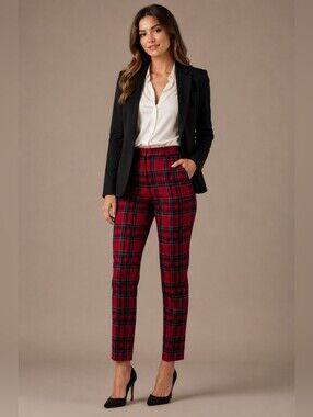 Vineyard Vines Red and Black Plaid Dress Pants